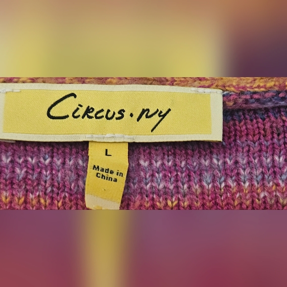 Circus NY Cardigan Sweater Button Long Sleeve Variable Colors Size L - Picture 3 of 9